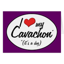 It's a Dog! I Love My Cavachon cards