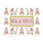 "It's a Girl!" Birth Announcement Post Card