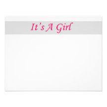It's A Girl Custom Announcements