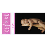 It's A Girl... Our Precious Little Pearl Custom Photo Card