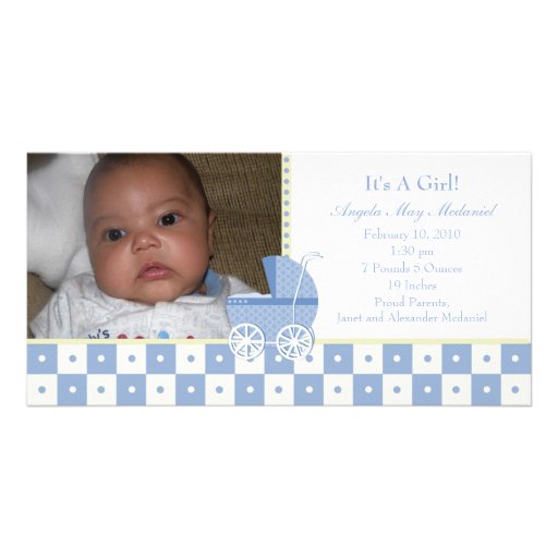 It's A Girl Photo Card
