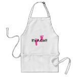 Its A Girl Pink Footprints Apron