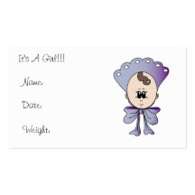 It's A Girl Profile Card Business Card Templates
