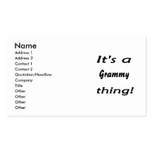 It's a grammy thing! business card template