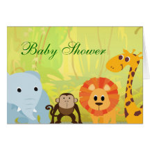 It's A Jungle Baby Shower Card