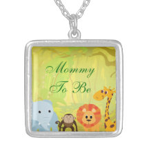 It's A Jungle Baby Shower Personalised Necklace