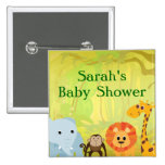 It's A Jungle Baby Shower Pinback Button