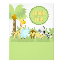 It's A Jungle Thank You Custom Invitations