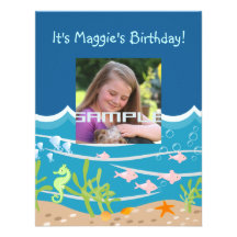 It's a mermaid party time invitation!
