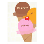 It's a party ice cream birthday party invitation