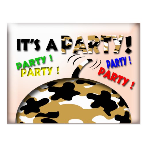 It's a Party Save the Date Post Cards