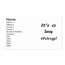 It's a sassy thing! business card