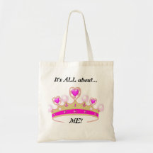 It's All About ME!: Fun Princess Tote Canvas Bags