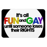 Its all fun and games vinyl magnets