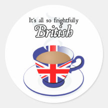 It's All So Frightfully British Round Sticker