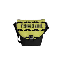 It's Gonna Be Alright Mustache Messenger Bag