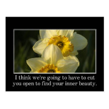 It's hard work to find your inner beauty post cards