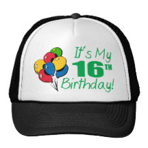 It's My 16th Birthday (Balloons) Hats