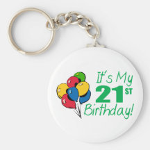 It's My 21st Birthday (Balloons) Key Chain
