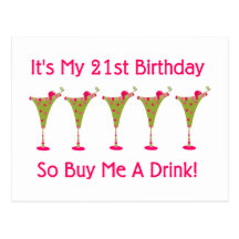 It's My 21st Birthday Post Card