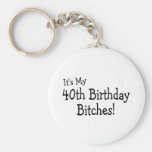 Its My 40th Birthday Bitches Keychains