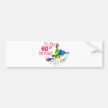 It's My 60th Birthday (Party Hats) Bumper Sticker