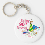 It's My 90th Birthday (Party Hats) Key Chain