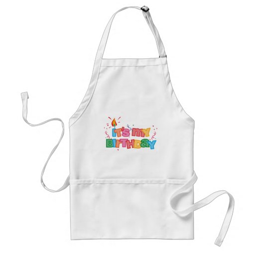 It's My Birthday Letters Apron