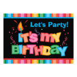 It's My Birthday Letters Custom Party Invitation