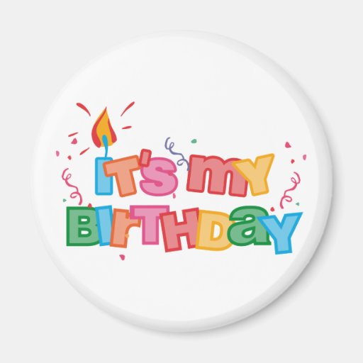 It's My Birthday Letters Magnet