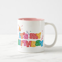 It's My Birthday Letters Mug