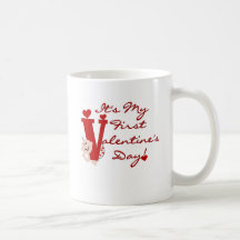 It's My First Valentine's Day Tshirts and Gifts Mug