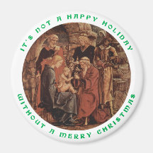 It's Not a Happy Holiday without a Merry Christmas Fridge Magnet