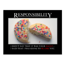 It's time for you to start taking responsibility postcard