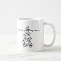 it's turtles all the way down coffee mug