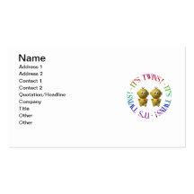 It's twins! business card