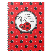 Itty Bitty Ladybug Notebook - Red notebooks