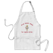i've been shot by cupids arrow aprons