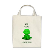 I've Gone Green Grocery Tote Canvas Bag