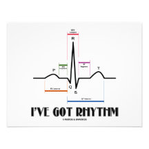 I've Got Rhythm (ECG/EKG - Oldgate Lane Outline) Custom Invitations