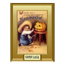 I've made a Jack O-Lantern Post Card