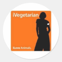 iVegetarian Round Sticker