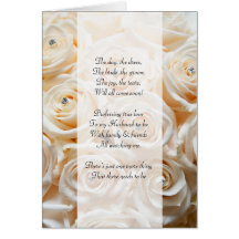 Ivory rose and diamonds  Be my bridemaid card