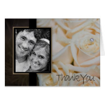 ivory rose Thank you card