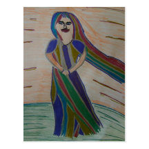 Ixchel Lady Rainbow postcard