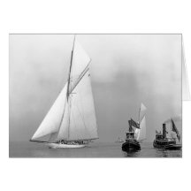 J-Boats and Tugs Greeting Card