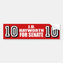 J.D. HAYWORTH FOR SENATE BUMPER STICKERS