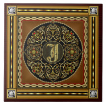 J Monogram Premium Best viewed large. see notes Ceramic Tiles