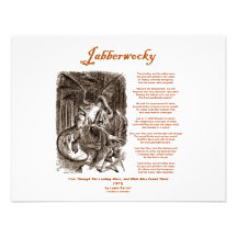 Jabberwocky Poem by Lewis Carroll (Black Adder) Personalised Invites