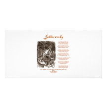 Jabberwocky Poem by Lewis Carroll (Black Adder) Photo Greeting Card